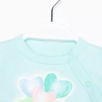 Полукомбинезон (боди) для мальчика, цвет голубой, рост 68