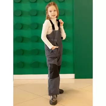 Полукомбинезон детский, рост 98 см, цвет графит