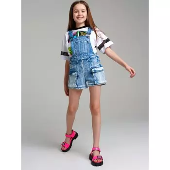 Полукомбинезон для девочки PlayToday, рост 134 см