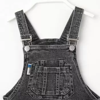 Полукомбинезон для мальчиков, цвет серый, рост 74см