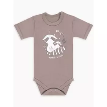 Полукомбинезон для новорожденных, рост 74 см, цвет мокко