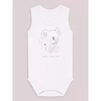 Полукомбинезон для новорожденных, рост 74 см, цвет молочный