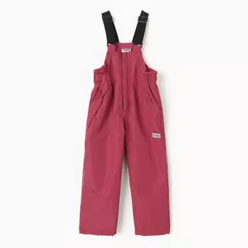 Полукомбинезон утеплённый для девочек, цвет фуксия, рост 116 см