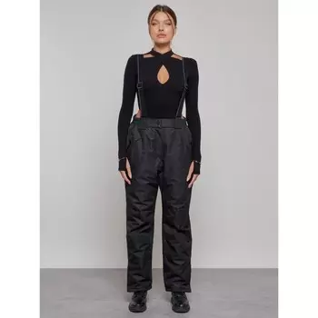 Полукомбинезон утеплённый женский, размер 54, цвет чёрный