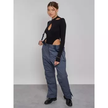 Полукомбинезон утеплённый женский, размер 56, цвет голубой