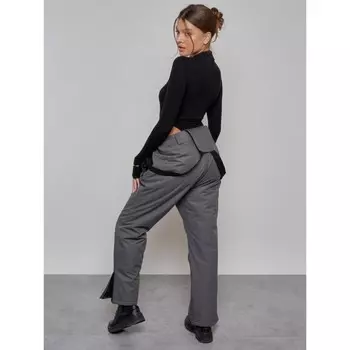 Полукомбинезон утеплённый женский, размер 56, цвет серый