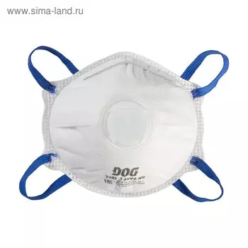 Полумаска фильтрующая, респиратор DOG 3302-1 FFP2 NR с клапаном