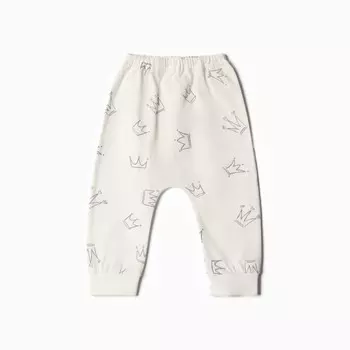 Ползунки Bloom Baby Короны, р. 62 см, молочный