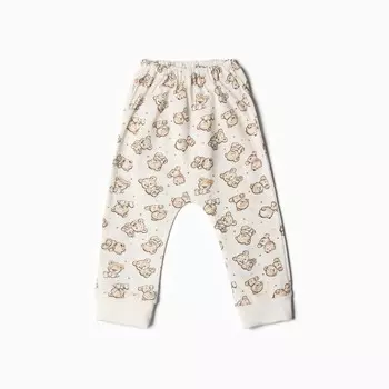 Ползунки Bloom Baby Медвежата, р. 86 см, молочный