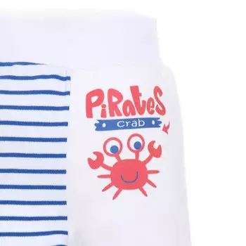 Ползунки детские, цвет белый/голубой, рост 74см