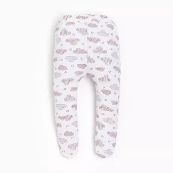 Ползунки детские, цвет белый/облака, рост 68см