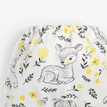 Ползунки детские, цвет белый/олененок, рост 74 см