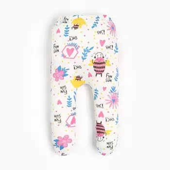 Ползунки детские, цвет белый, рост 62-68см