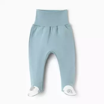 Ползунки детские, цвет белый/слоны, рост 62 см