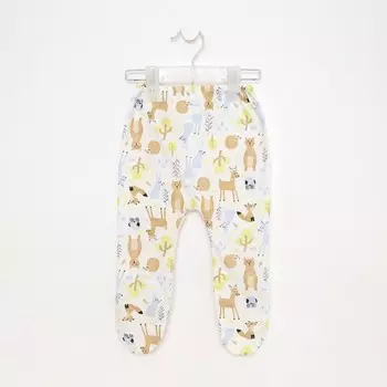 Ползунки детские цвет молочный/голубой рост 62 см