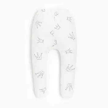 Ползунки детские, цвет молочный/короны, рост 80см