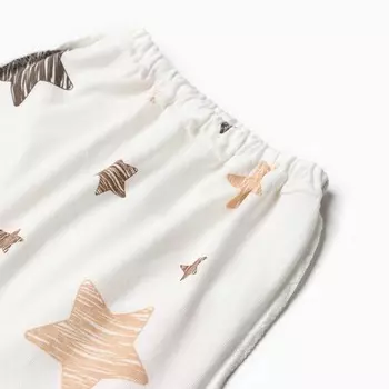 Ползунки детские, цвет молочный/звезда, рост 68 см