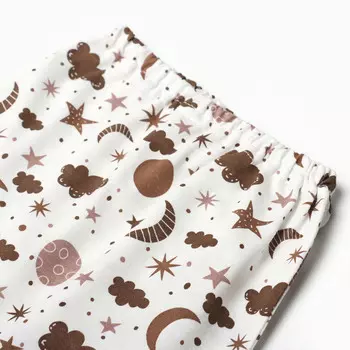 Ползунки детские, цвет молочный/звёзды, рост 56 см