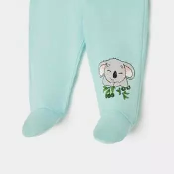 Ползунки детские, цвет мятный, рост 74 см