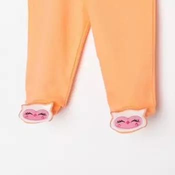 Ползунки детские, цвет персик, рост 62 см