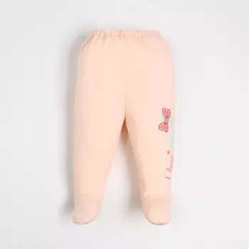 Ползунки детские, цвет персиковый, рост 68см