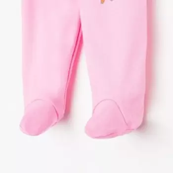 Ползунки детские, цвет розовый/белочка, рост 80 см