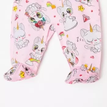 Ползунки детские цвет розовый, рост 68 см