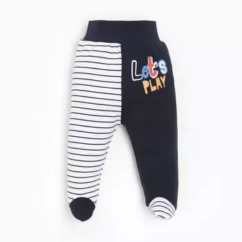 Ползунки детские, цвет синий/полоска, рост 74см