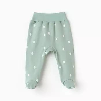 Ползунки детские "Лисичка", цвет ментол, рост 56 см