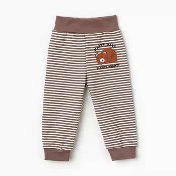 Ползунки детские "Мишка", цвет бежевый, рост 80