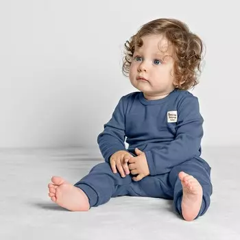 Ползунки детские с манжетами Basic, рост 74 см, цвет синий