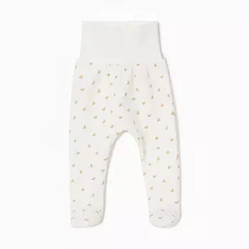 Ползунки детские с закрытыми ножками, цвет бежевый/сердечки, рост 62 см