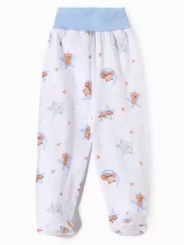 Ползунки детские "Сон", цвет молочный/голубой, рост 80