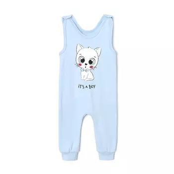 Ползунки длинные, цвет голубой, рост 74 см