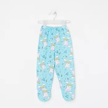 Ползунки для девочки, цвет голубой, рост 74 см