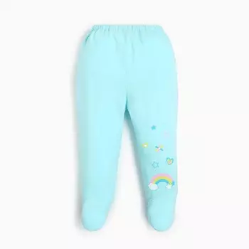 Ползунки для девочки, цвет мятный, рост 50-56 см