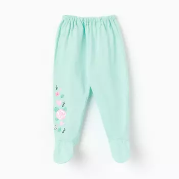 Ползунки для девочки, цвет мятный, рост 56