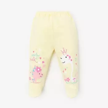 Ползунки для девочки, цвет жёлтый, рост 74 см
