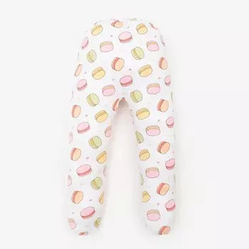 Ползунки для девочки «Macaron», цвет белый/розовый, рост 74 см