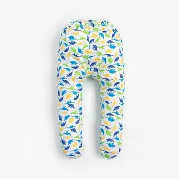 Ползунки для мальчика, цвет белый/динозавры, рост 80 см