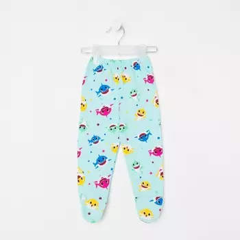 Ползунки для мальчика, цвет ментоловый, рост 86 см