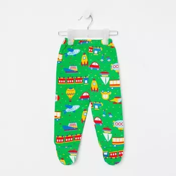 Ползунки для мальчика, цвет зелёный, рост 80 см