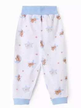 Ползунки с открытой ножкой детские ATA kids «Сон», молочные/голубые, рост 80