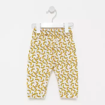 Ползунки (Штанишки) детские цвет белый/бананы, рост 86 см