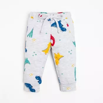 Ползунки-штанишки Крошка Я "Dino", рост 68-74 см, цвет серый