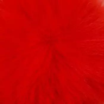 Помпон искусственный мех "Красный" d=7 см