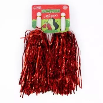 Помпоны для чирлидинга 2 шт., красные