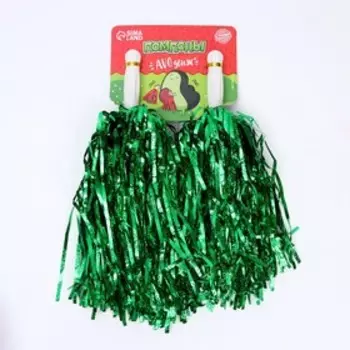 Помпоны для чирлидинга 2 шт., зелёные