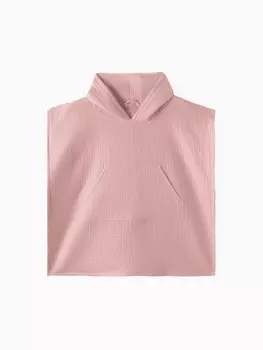 Пончо детское муслиновое LoveLife, 5670 см, хлопок 100%, пудровое