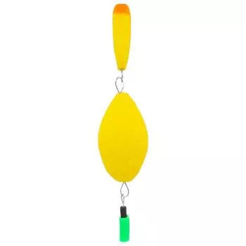 Поплавок зимний Premier Fishing точёный двойной №3, цвет жёлтый